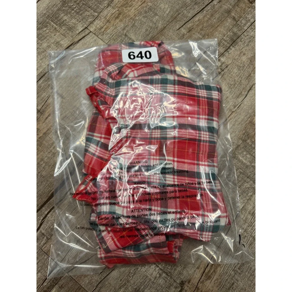 Toddler Girls Red Plaid Tiered Long Sleeve Holiday Dress 2T